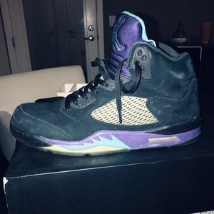 JORDAN 5 RETRO SUEDE BLACK & GRAPE ICE SIZE 12
